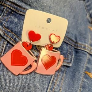 Heart Mug Earrings